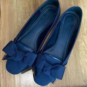 Navy Tory Burch Bow Flat